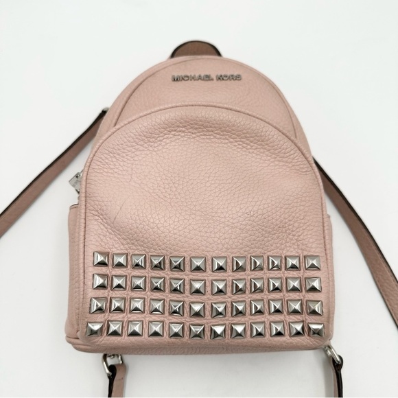 Michael Kors Abbey studded mini backpack, blush main image 7